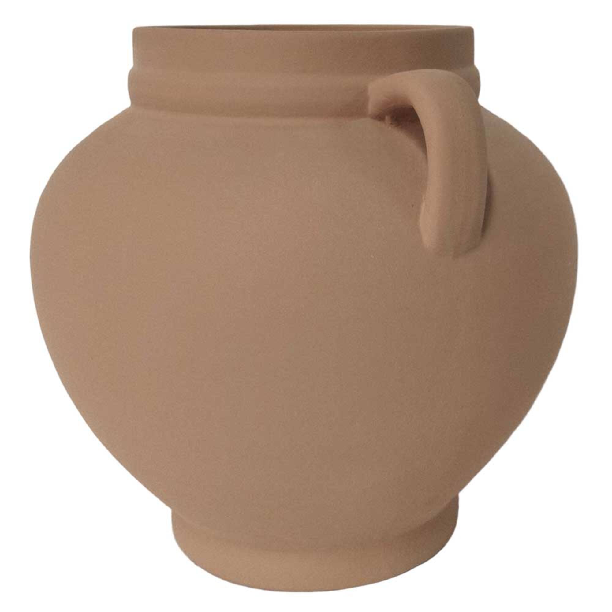 9" Brown Ceramic Jar Planter with Handles by Ashland®